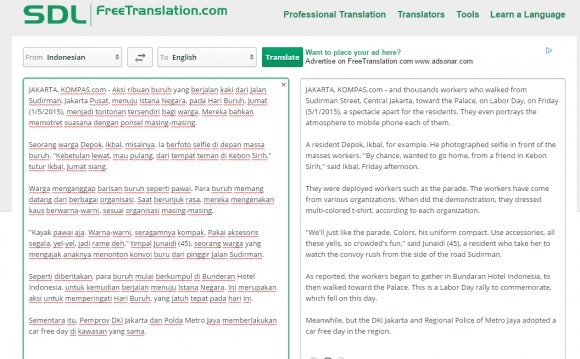 SDL machine translation