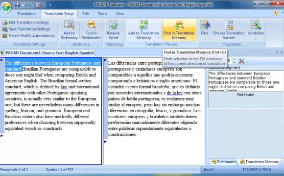 Personalized MyPROMT workspace