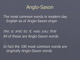 Saxon words