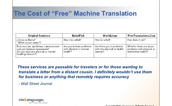Free machine translation