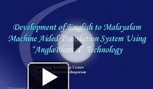 Development of English to Malayalam Machine Aided