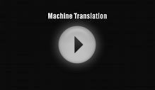 Download Machine Translation PDF Free