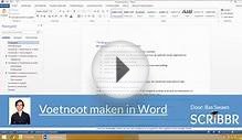 Voetnoten maken in Word