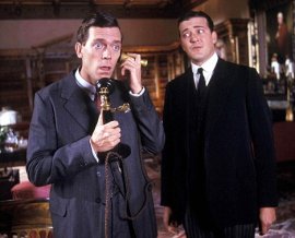 Youngsters today might struggle to understand P.G. Wodehouse's characters Bertie Wooster (portrayed on TV by Hugh Laurie, left) and his valet Jeeves (Stephen Fry, right)